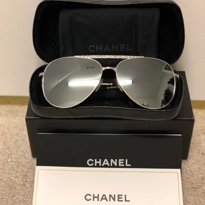 Chanel Mirrored Aviator Sunglasses